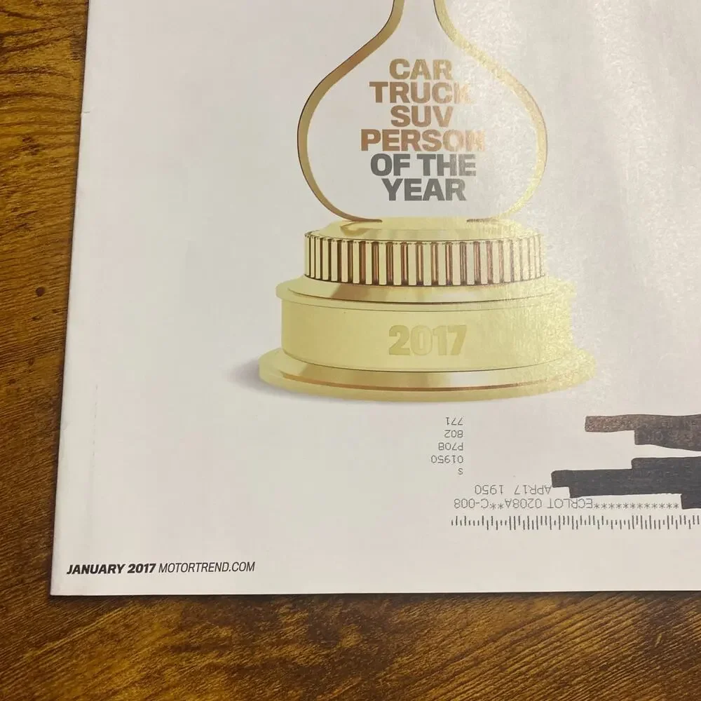 January 2017 MOTOR TREND MAGAZINE - AWARDS